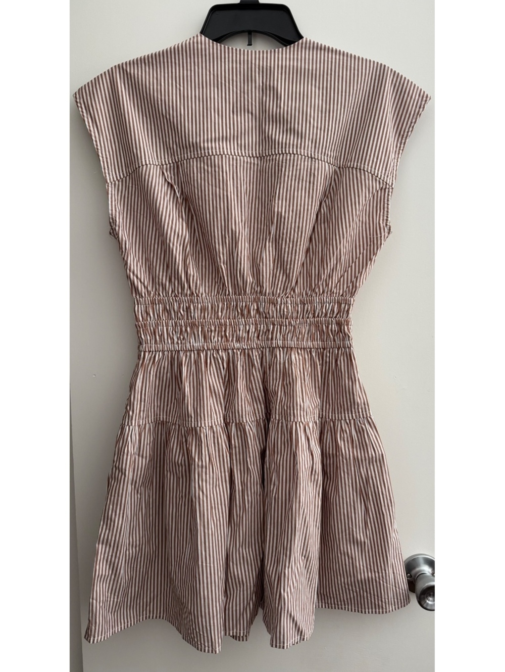 Nicole Miller New York Striped V-Neck Dress XS